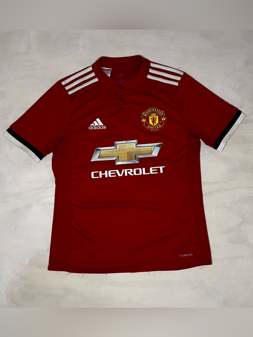 adidas Manchester United Home Soccer Jersey Youth Large L 13-14Y Chevrolet Red
